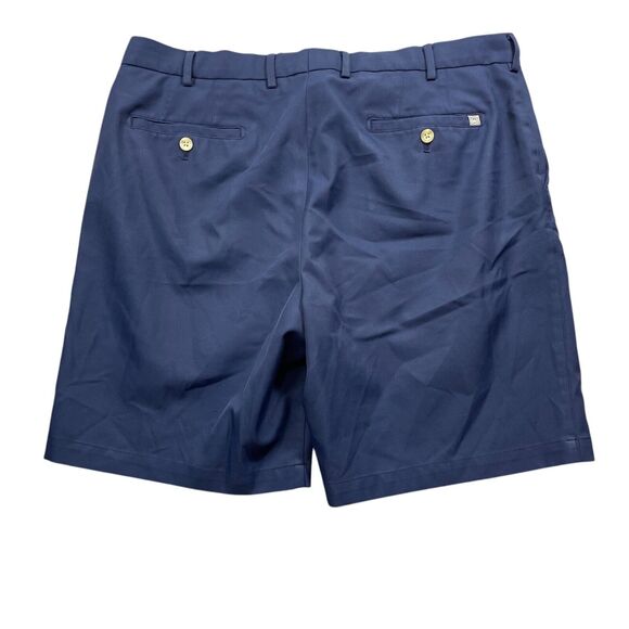 Peter Millar 38 Navy Shorts 100% Polyester Bermuda Golf Tennis Athletic - Picture 5 of 5